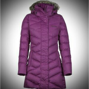Marmot Strollbridge burgundy long down Puffer Coat